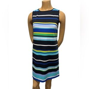 Maggie LondonStriped Sleeveless shift Dress size 4